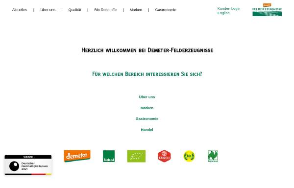 Vorschau von felderzeugnisse.de, Demeter-Felderzeugnisse GmbH