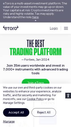 EToro Forexhandels Plattform