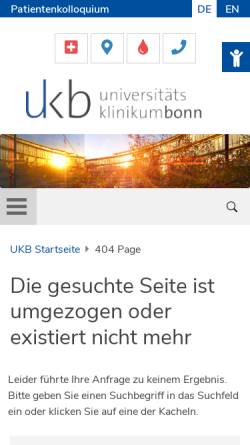 Vorschau der mobilen Webseite www.ukb.uni-bonn.de, Betriebsärztlicher Dienst der Universität Bonn
