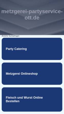 Vorschau der mobilen Webseite www.metzgerei-partyservice-ott.de, Metzgerei und Partyservice Ott