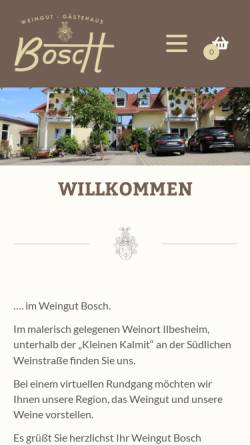 Vorschau der mobilen Webseite www.weingutbosch.de, Weingut Bosch