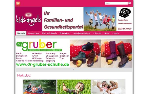 Vorschau von www.kidsangels.de, Kids-Angels - Das Kinder-Gesundheits-Institut