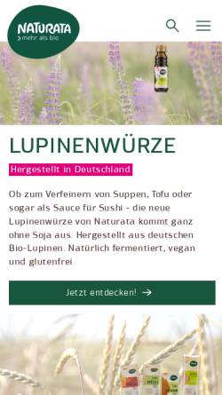 Vorschau der mobilen Webseite www.naturata.de, Naturata Spielberger AG