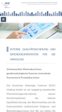 Vorschau der mobilen Webseite www.doc-holding.de, Westdeutsches Brust-Centrum (WBC)