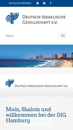 Vorschau der mobilen Webseite www.dighamburg.de, Deutsch-Israelische Gesellschaft AG