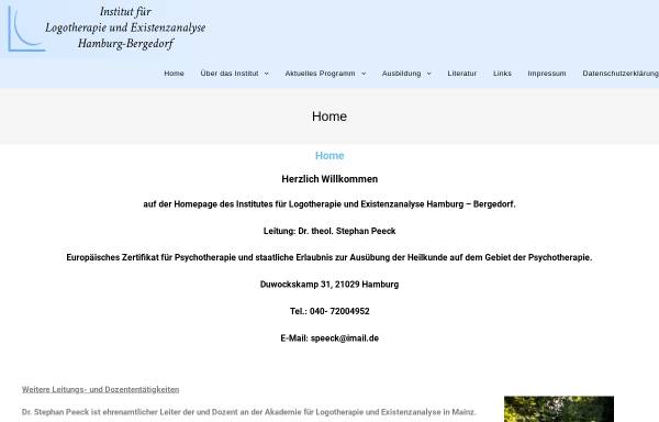 Vorschau von www.logotherapie-hamburg-bergedorf.de, Institut für Logotherapie Hamburg-Bergedorf