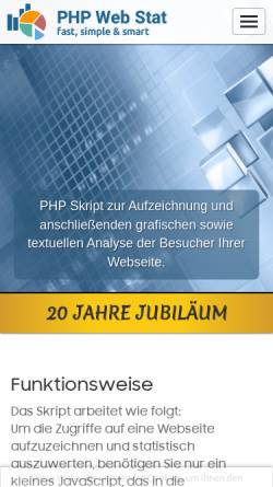 Vorschau der mobilen Webseite www.php-web-statistik.de, PHP Web Statistik