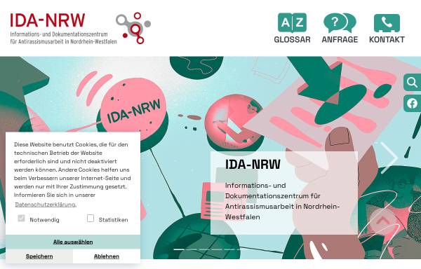 Vorschau von www.ida-nrw.de, Informations- und Dokumententationszentrum für Antirassismusarbeit in Nordrhein-Westfalen (IDA-NRW)