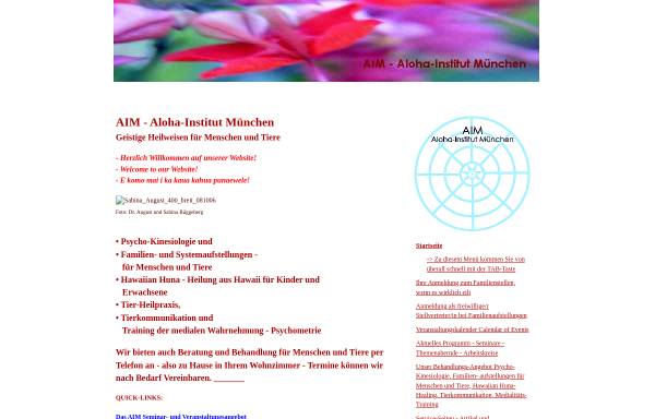Vorschau von www.aloha-star.de, AIM - Geistige Heilweisen für Menschen und Tiere