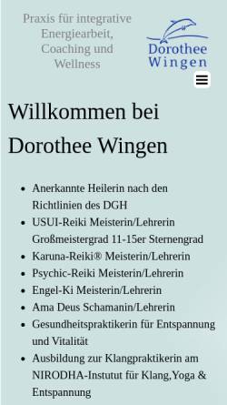 Vorschau der mobilen Webseite dorothee-wingen.de, Dorothee Wingen
