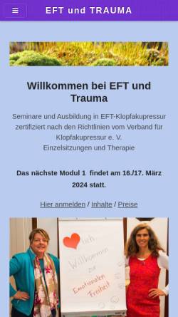 Vorschau der mobilen Webseite www.eft-und-trauma.de, EFT und Trauma