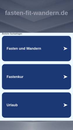 Vorschau der mobilen Webseite www.fasten-fit-wandern.de, Fasten-Fit-Wandern