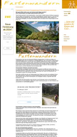 Vorschau der mobilen Webseite www.fastenwandern.info, Übersicht von Fastenwandern-Anbietern