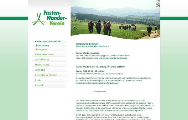 Vorschau von www.fasten-wander-verein.de, Fastenwanderverein