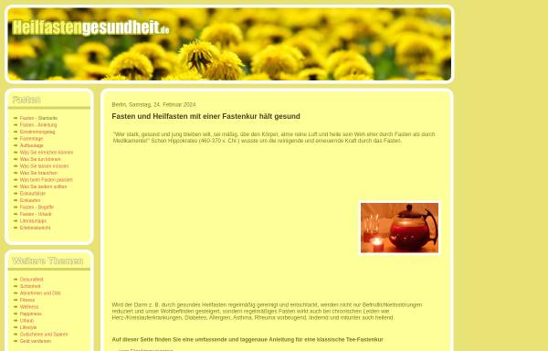 Vorschau von www.heilfastengesundheit.de, Heilfasten