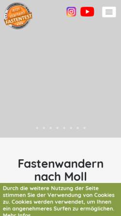 Vorschau der mobilen Webseite www.typfasten.de, Typgerecht Fastenwandern mit Saftfasten, Früchten oder Suppen - Ralf Moll Fastenseminare