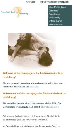 Vorschau der mobilen Webseite www.feldenkraiszentrum-hd.de, Feldenkrais-Zentrum Heidelberg