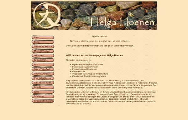 Vorschau von www.feldenkrais-hoenen.de, Helga Hoenen