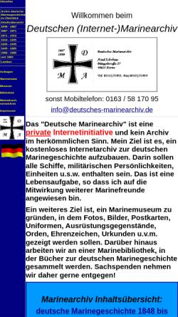 Vorschau der mobilen Webseite www.deutsches-marinearchiv.de, Deutsches Marinearchiv