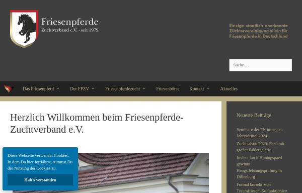 Vorschau von www.friesenpferde-zuchtverband.de, Friesenpferde-Zuchtverband e.V.
