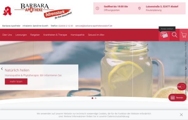Vorschau von www.barbara-apotheke-alsdorf.de, Barbara-Apotheke oHG