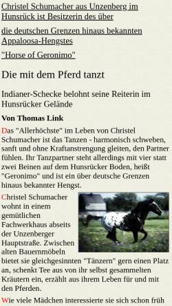 Vorschau der mobilen Webseite rz-home.de, Horse of Geronimo