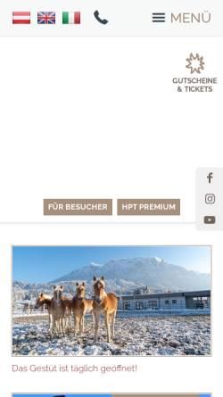 Vorschau der mobilen Webseite www.haflinger-tirol.com, Haflinger Pferdezuchtverband Tirol
