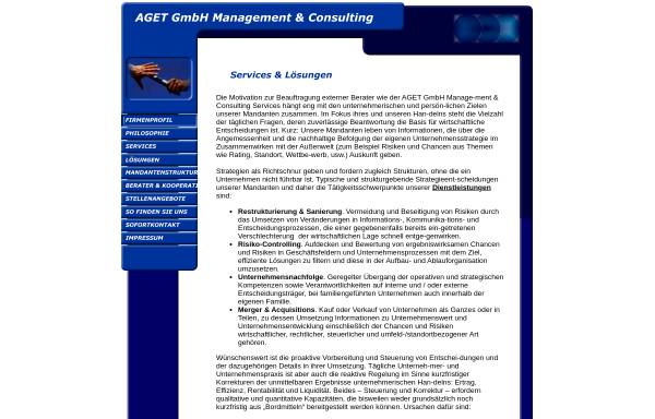 Vorschau von www.aget.de, AGET GmbH Management & Consulting Services