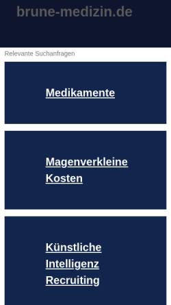 Vorschau der mobilen Webseite www.brune-medizin.de, Norbert Brune Medizintechnik