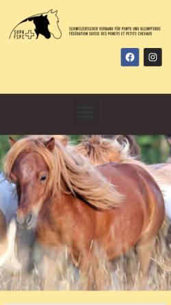 Vorschau der mobilen Webseite www.svpk.ch, Schweizerischer Verband für Ponys und Kleinpferde (SVPK)