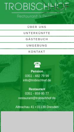 Vorschau der mobilen Webseite www.trobischhof.de, Trobischhof