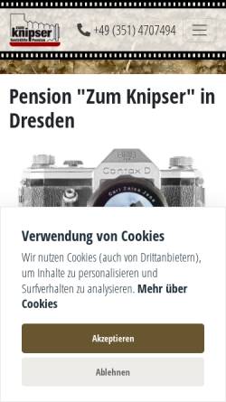 Vorschau der mobilen Webseite www.zum-knipser.de, Zum Knipser