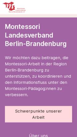Vorschau der mobilen Webseite www.montessori-bb.de, Montessori Landesverband Berlin - Brandenburg e.V.
