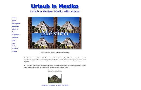 Vorschau von www.urlaub-in-mexiko.de, Urlaub in Mexiko