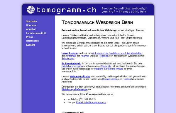 Vorschau von www.tomogramm.ch, tomogramm, Bern