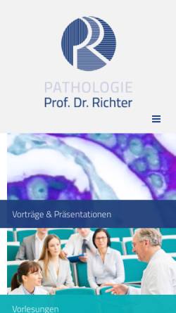 Vorschau der mobilen Webseite www.pathologie-hannover-richter.de, Institut für Pathologie Prof. Dr. Klaus Richter, Hannover