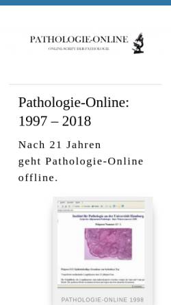 Vorschau der mobilen Webseite www.pathologie-online.de, Pathologie-Online