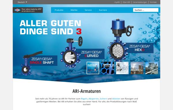 Vorschau von www.ari.de, ARI-Armaturen Albert Richter GmbH & Co. KG