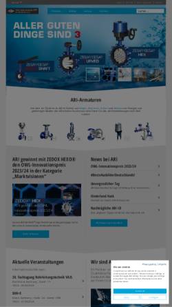 Vorschau der mobilen Webseite www.ari.de, ARI-Armaturen Albert Richter GmbH & Co. KG