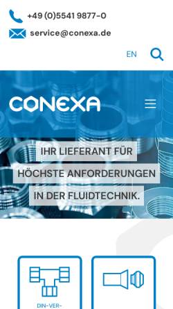 Vorschau der mobilen Webseite www.conexa.de, Conexa GmbH