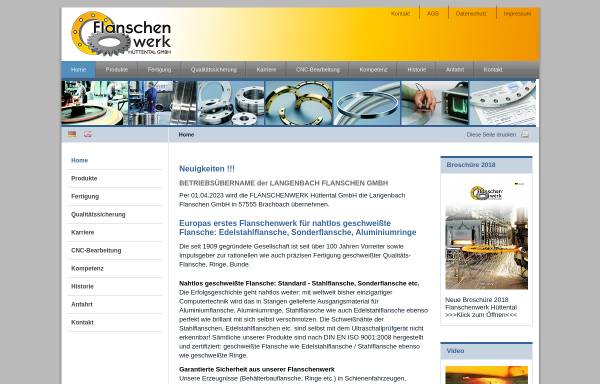 Vorschau von www.ffh-flansche.com, FFH Flanschenfabrik Hüttental GmbH