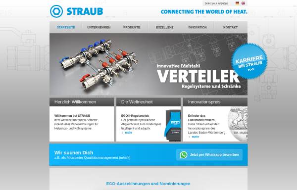 Vorschau von www.straub.de.com, Hans Straub - Gebäudesystemtechnik