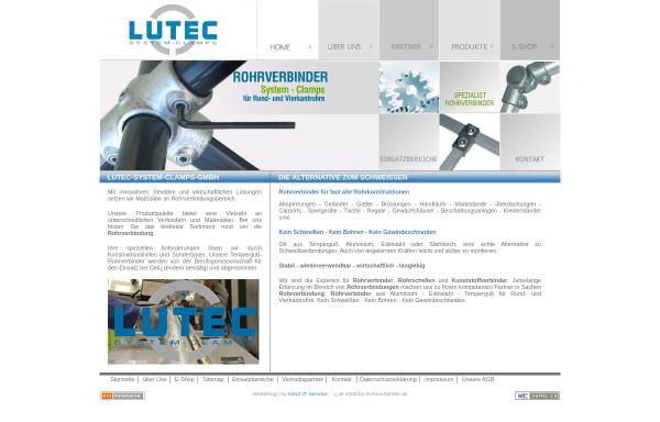 Vorschau von www.rohrverbinder.de, Lutec-System-Clamps GmbH