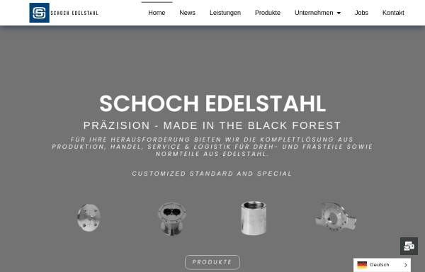 Vorschau von www.schoch-edelstahl.de, Schoch Edelstahl GmbH