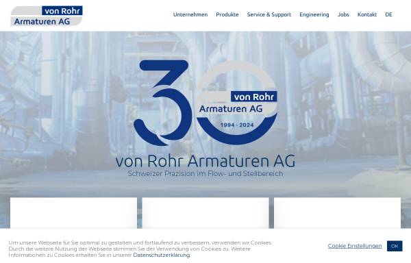 Vorschau von www.von-rohr.ch, Von Rohr Armaturen AG