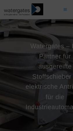 Vorschau der mobilen Webseite www.watergates.de, Watergates GmbH & Co. KG