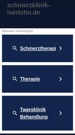 Vorschau der mobilen Webseite www.schmerzklinik-iserlohn.de, Schmerzklinik Iserlohn