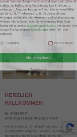 Vorschau der mobilen Webseite www.schmerztherapie-ms.de, Schmerztherapiezentrum Münster