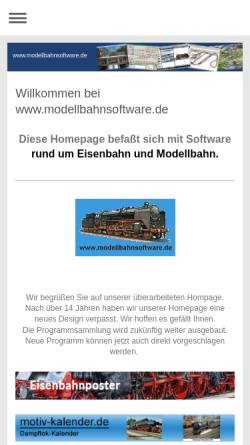 Vorschau der mobilen Webseite www.modellbahnsoftware.de, Modellbahnsoftware.de