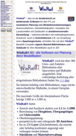 Vorschau der mobilen Webseite www.winrail.de, WinRail
